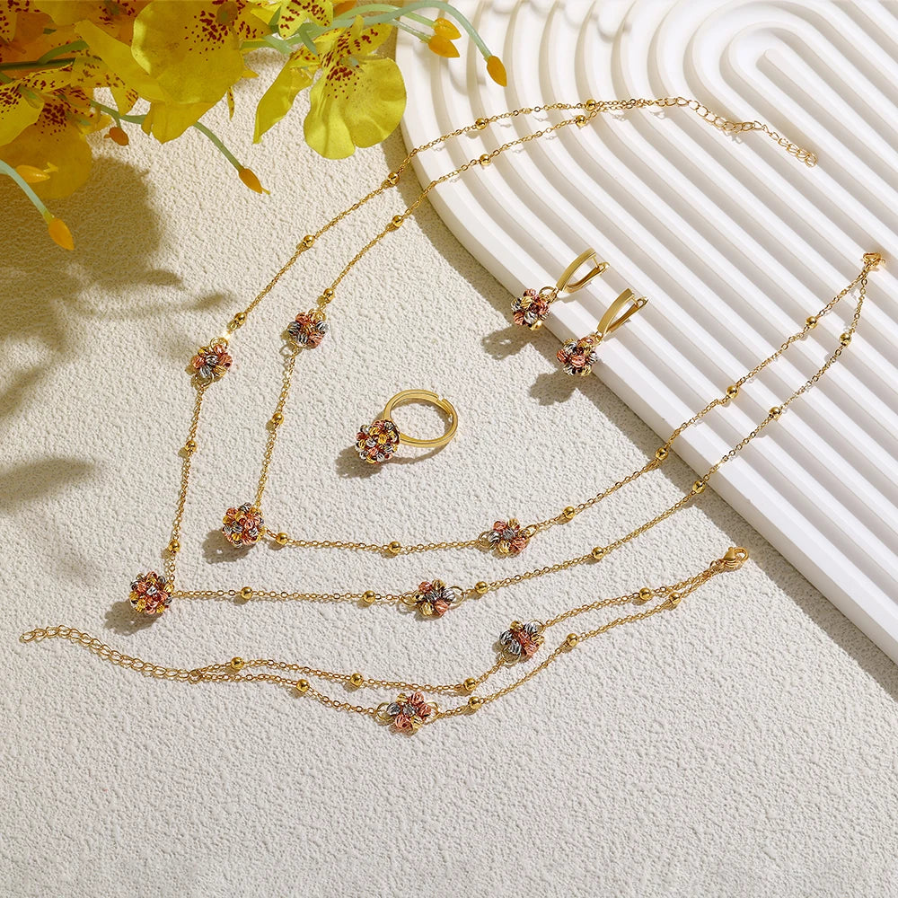 Woven Beads Necklace Set